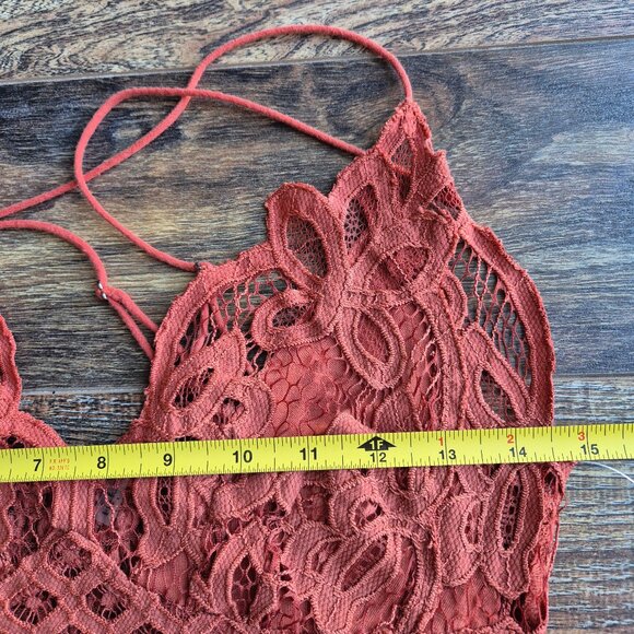 NWT Free People Intimately Adella Cami Top Lace Gauze Smock Winding Roads - Picture 15 of 16